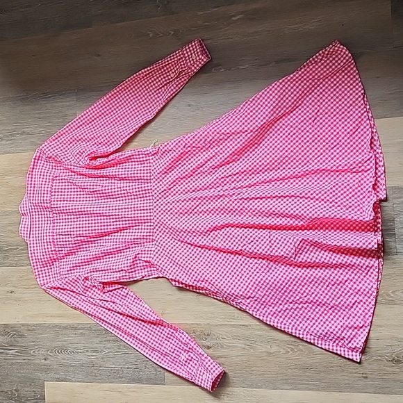 Lauren Ralph Lauren Pink Checkered Long Sleeve Dress - Picture 14 of 16